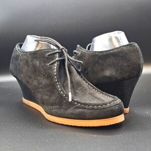 Lauren Ralph Lauren Denver Black Suede Wedge Shoes